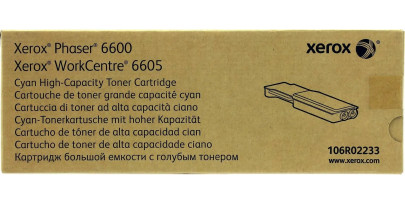 106R02233 Xerox оригинальный голубой тонер-картридж для Xerox Phaser 6600/Xerox WorkCentre 6605 (6 000 стр.)