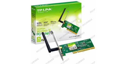 TL-WN751ND TP-LINK беспроводной сетевой PCI-адаптер WiFi, до 150 Мбит/с, 32-бит, WPA/WPA2, IEEE 802.11n