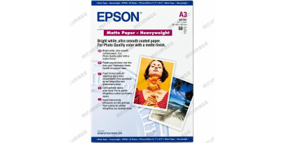 S041261 Бумага Epson Matte Paper-Heavyweight, A3, 167 г/ м2 (50 л.)