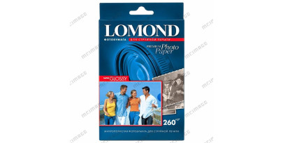 [1103102] Бумага LOMOND 10x15см. SUPER GLOSSY BRIGHT, супер глянцевая ярко-белая микропористая фотобумага для сруйно печати, А6, 260 г/ м2, 20 л.