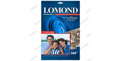 Бумага LOMOND A4 Premium Semi Glossy Bright 20 л. 260 г/ м2 полуглянцевая ярко-белая микропористая фотобумага для струйной печати [1103301]