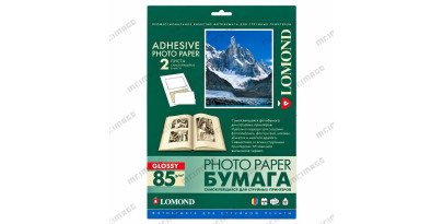 A4 Самоклеящаяся глянцевая бумага (Фото-наклейки) Lomond для струйных принтеров А4, 85 г/ м2 (25 лис